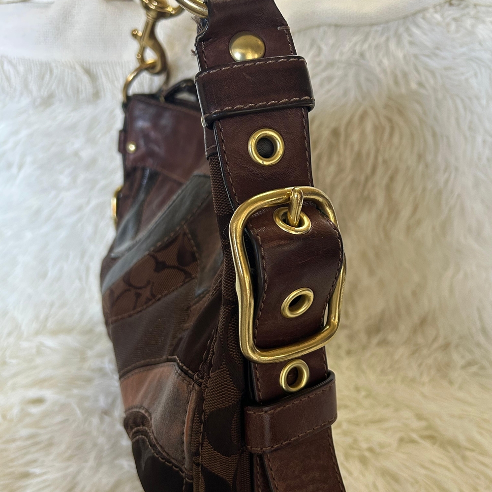 Patchwork Leather Shoulder Bag - Picture 4 of 8
